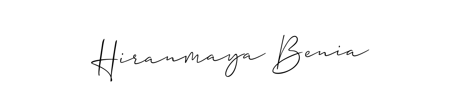 Similarly Allison_Script is the best handwritten signature design. Signature creator online .You can use it as an online autograph creator for name Hiranmaya Benia. Hiranmaya Benia signature style 2 images and pictures png