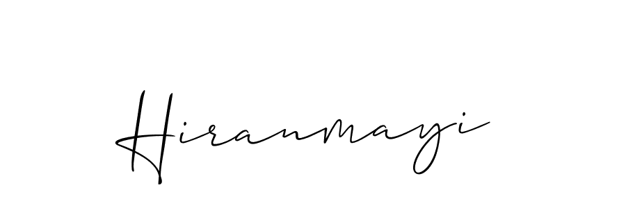 Allison_Script is a professional signature style that is perfect for those who want to add a touch of class to their signature. It is also a great choice for those who want to make their signature more unique. Get Hiranmayi name to fancy signature for free. Hiranmayi signature style 2 images and pictures png