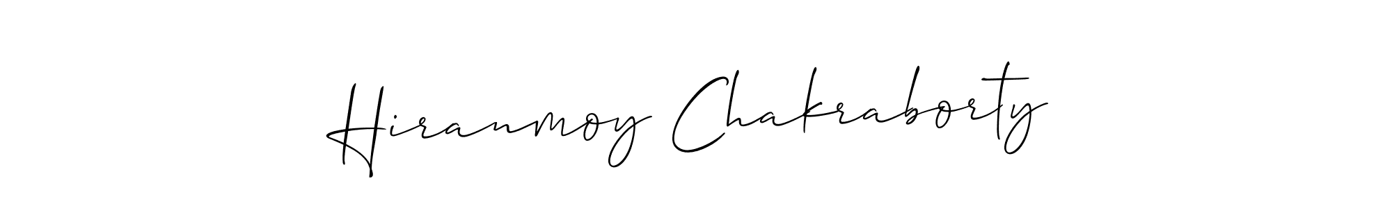 Use a signature maker to create a handwritten signature online. With this signature software, you can design (Allison_Script) your own signature for name Hiranmoy Chakraborty. Hiranmoy Chakraborty signature style 2 images and pictures png