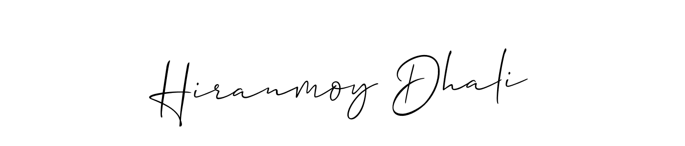 if you are searching for the best signature style for your name Hiranmoy Dhali. so please give up your signature search. here we have designed multiple signature styles  using Allison_Script. Hiranmoy Dhali signature style 2 images and pictures png