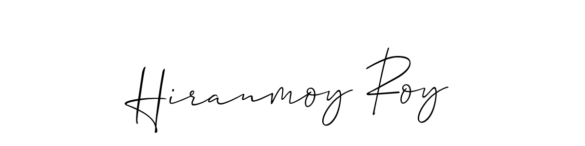 You should practise on your own different ways (Allison_Script) to write your name (Hiranmoy Roy) in signature. don't let someone else do it for you. Hiranmoy Roy signature style 2 images and pictures png