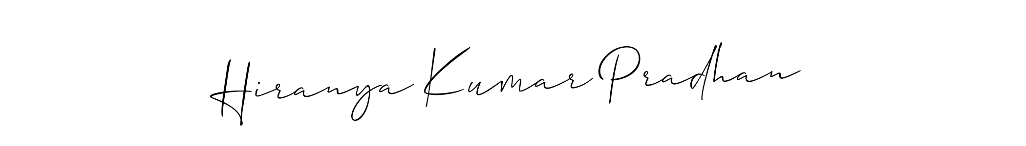 You should practise on your own different ways (Allison_Script) to write your name (Hiranya Kumar Pradhan) in signature. don't let someone else do it for you. Hiranya Kumar Pradhan signature style 2 images and pictures png