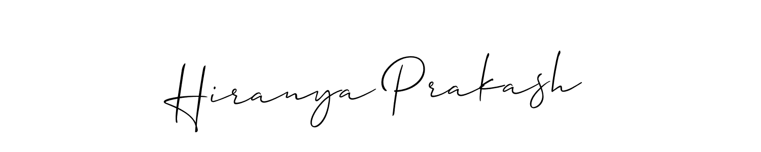 Create a beautiful signature design for name Hiranya Prakash. With this signature (Allison_Script) fonts, you can make a handwritten signature for free. Hiranya Prakash signature style 2 images and pictures png