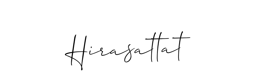 Create a beautiful signature design for name Hirasattat. With this signature (Allison_Script) fonts, you can make a handwritten signature for free. Hirasattat signature style 2 images and pictures png