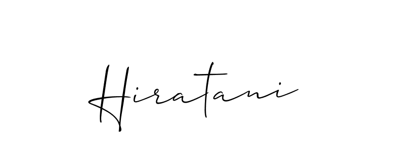 Also You can easily find your signature by using the search form. We will create Hiratani name handwritten signature images for you free of cost using Allison_Script sign style. Hiratani signature style 2 images and pictures png