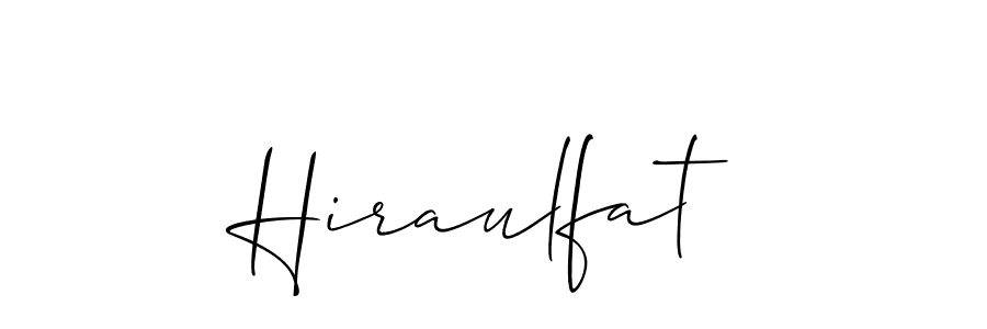 The best way (Allison_Script) to make a short signature is to pick only two or three words in your name. The name Hiraulfat include a total of six letters. For converting this name. Hiraulfat signature style 2 images and pictures png