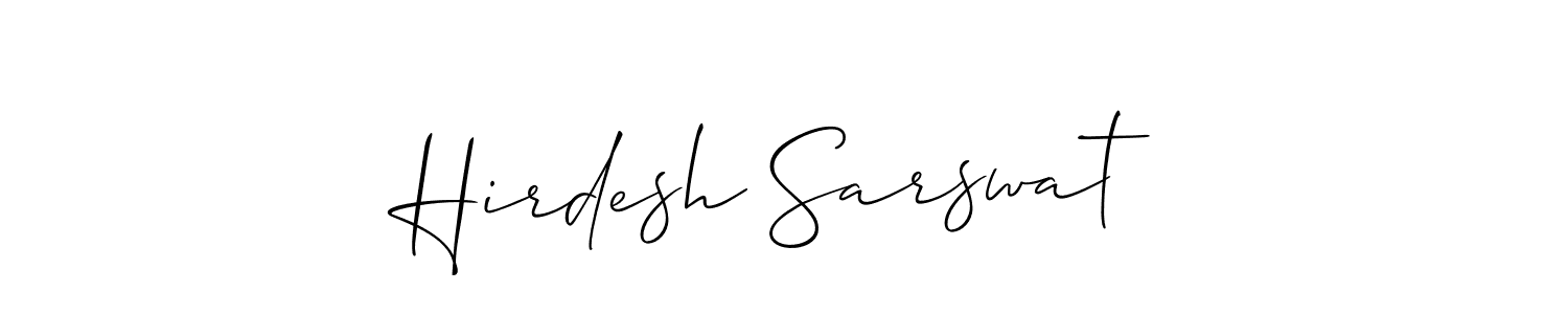 Also You can easily find your signature by using the search form. We will create Hirdesh Sarswat name handwritten signature images for you free of cost using Allison_Script sign style. Hirdesh Sarswat signature style 2 images and pictures png