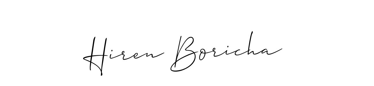 Make a beautiful signature design for name Hiren Boricha. Use this online signature maker to create a handwritten signature for free. Hiren Boricha signature style 2 images and pictures png