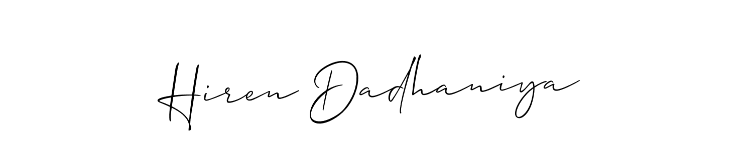Here are the top 10 professional signature styles for the name Hiren Dadhaniya. These are the best autograph styles you can use for your name. Hiren Dadhaniya signature style 2 images and pictures png