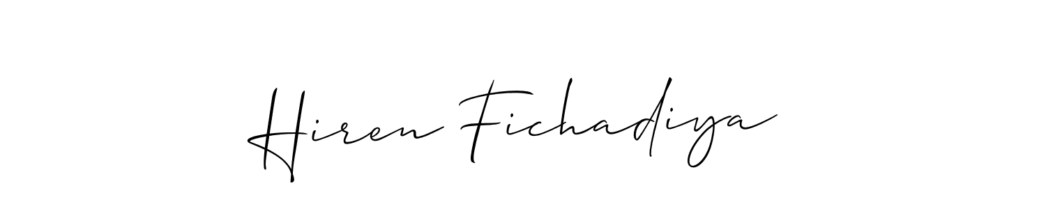 See photos of Hiren Fichadiya official signature by Spectra . Check more albums & portfolios. Read reviews & check more about Allison_Script font. Hiren Fichadiya signature style 2 images and pictures png