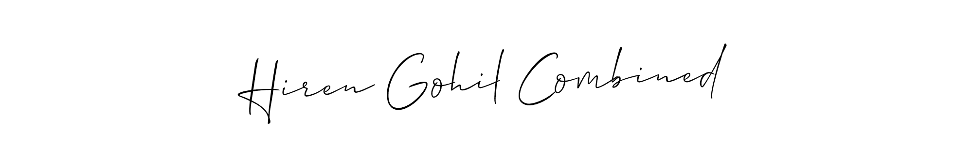 Hiren Gohil Combined stylish signature style. Best Handwritten Sign (Allison_Script) for my name. Handwritten Signature Collection Ideas for my name Hiren Gohil Combined. Hiren Gohil Combined signature style 2 images and pictures png