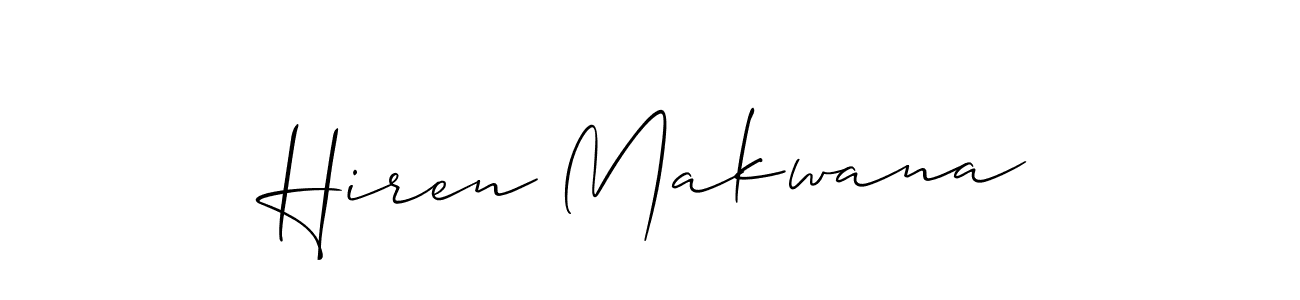 You should practise on your own different ways (Allison_Script) to write your name (Hiren Makwana) in signature. don't let someone else do it for you. Hiren Makwana signature style 2 images and pictures png