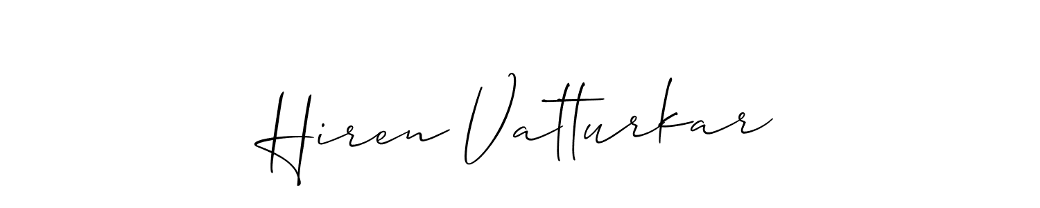 if you are searching for the best signature style for your name Hiren Vatturkar. so please give up your signature search. here we have designed multiple signature styles  using Allison_Script. Hiren Vatturkar signature style 2 images and pictures png