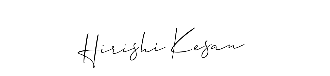 The best way (Allison_Script) to make a short signature is to pick only two or three words in your name. The name Hirishi Kesan include a total of six letters. For converting this name. Hirishi Kesan signature style 2 images and pictures png