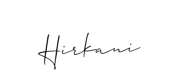 How to Draw Hirkani signature style? Allison_Script is a latest design signature styles for name Hirkani. Hirkani signature style 2 images and pictures png