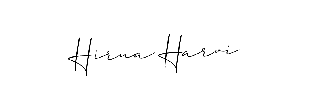 How to Draw Hirna Harvi signature style? Allison_Script is a latest design signature styles for name Hirna Harvi. Hirna Harvi signature style 2 images and pictures png