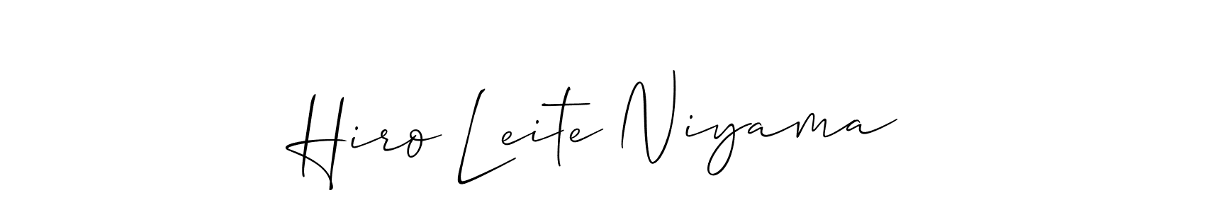 How to make Hiro Leite Niyama signature? Allison_Script is a professional autograph style. Create handwritten signature for Hiro Leite Niyama name. Hiro Leite Niyama signature style 2 images and pictures png