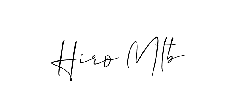 The best way (Allison_Script) to make a short signature is to pick only two or three words in your name. The name Hiro Mtb include a total of six letters. For converting this name. Hiro Mtb signature style 2 images and pictures png