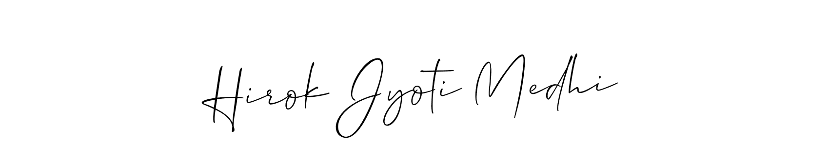 Hirok Jyoti Medhi stylish signature style. Best Handwritten Sign (Allison_Script) for my name. Handwritten Signature Collection Ideas for my name Hirok Jyoti Medhi. Hirok Jyoti Medhi signature style 2 images and pictures png