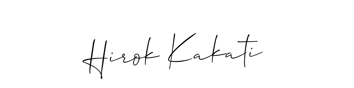 Hirok Kakati stylish signature style. Best Handwritten Sign (Allison_Script) for my name. Handwritten Signature Collection Ideas for my name Hirok Kakati. Hirok Kakati signature style 2 images and pictures png