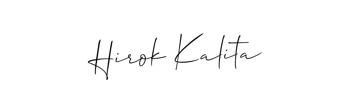 Create a beautiful signature design for name Hirok Kalita. With this signature (Allison_Script) fonts, you can make a handwritten signature for free. Hirok Kalita signature style 2 images and pictures png