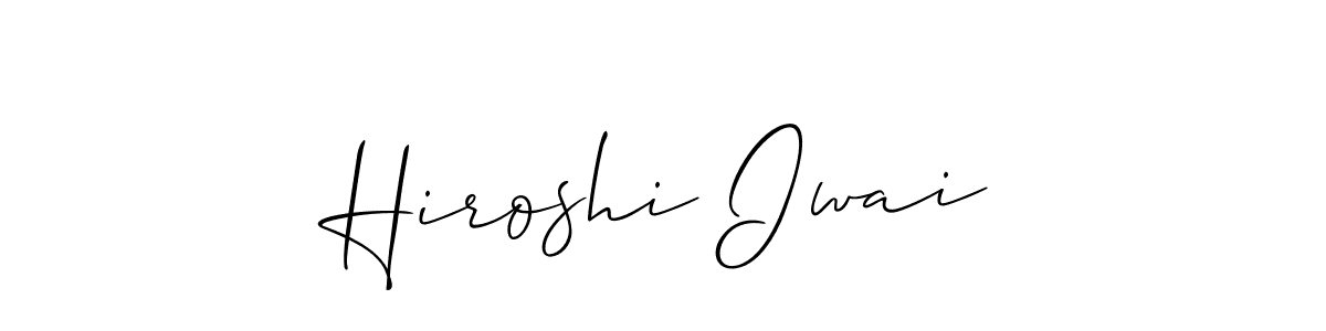 It looks lik you need a new signature style for name Hiroshi Iwai. Design unique handwritten (Allison_Script) signature with our free signature maker in just a few clicks. Hiroshi Iwai signature style 2 images and pictures png
