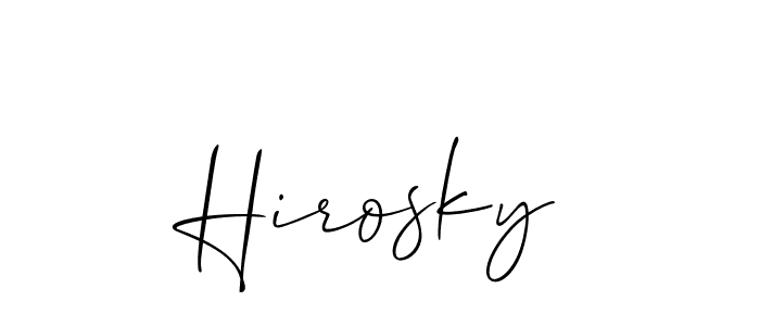 Make a beautiful signature design for name Hirosky. Use this online signature maker to create a handwritten signature for free. Hirosky signature style 2 images and pictures png