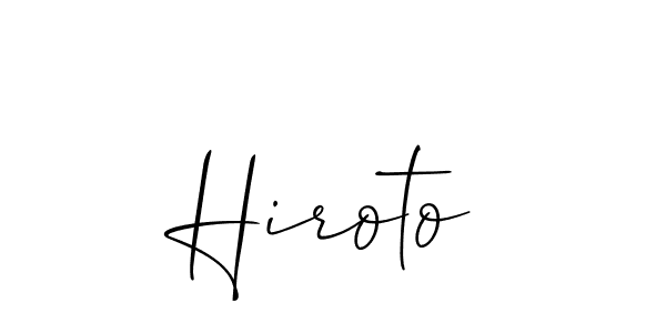 Best and Professional Signature Style for Hiroto. Allison_Script Best Signature Style Collection. Hiroto signature style 2 images and pictures png