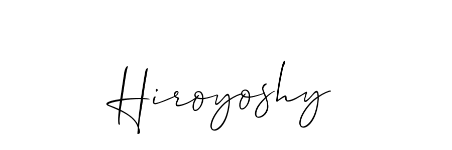 How to Draw Hiroyoshy signature style? Allison_Script is a latest design signature styles for name Hiroyoshy. Hiroyoshy signature style 2 images and pictures png