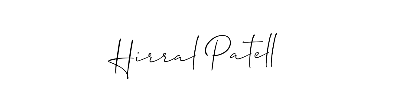 Check out images of Autograph of Hirral Patell name. Actor Hirral Patell Signature Style. Allison_Script is a professional sign style online. Hirral Patell signature style 2 images and pictures png