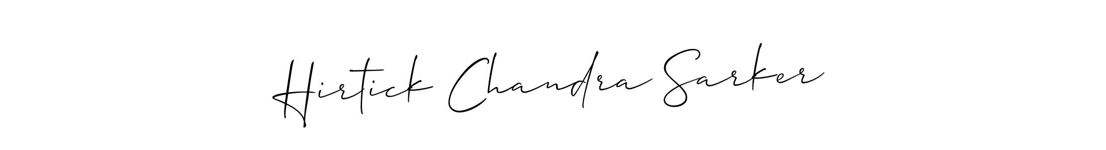 How to make Hirtick Chandra Sarker name signature. Use Allison_Script style for creating short signs online. This is the latest handwritten sign. Hirtick Chandra Sarker signature style 2 images and pictures png