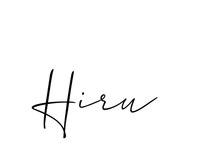 Also we have Hiru name is the best signature style. Create professional handwritten signature collection using Allison_Script autograph style. Hiru signature style 2 images and pictures png