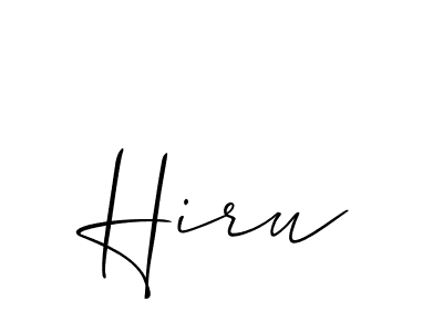 Allison_Script is a professional signature style that is perfect for those who want to add a touch of class to their signature. It is also a great choice for those who want to make their signature more unique. Get Hiru name to fancy signature for free. Hiru signature style 2 images and pictures png
