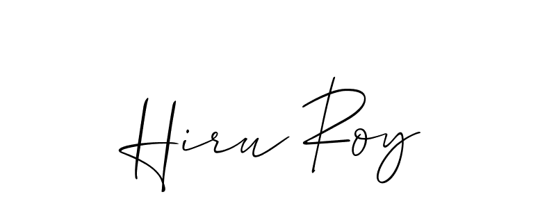 Also we have Hiru Roy name is the best signature style. Create professional handwritten signature collection using Allison_Script autograph style. Hiru Roy signature style 2 images and pictures png