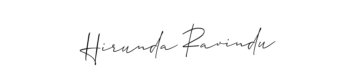 This is the best signature style for the Hirunda Ravindu name. Also you like these signature font (Allison_Script). Mix name signature. Hirunda Ravindu signature style 2 images and pictures png