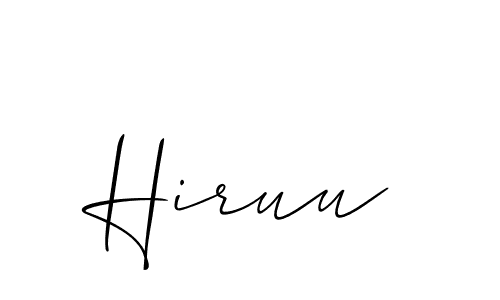 Similarly Allison_Script is the best handwritten signature design. Signature creator online .You can use it as an online autograph creator for name Hiruu. Hiruu signature style 2 images and pictures png