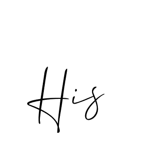 How to make His signature? Allison_Script is a professional autograph style. Create handwritten signature for His name. His signature style 2 images and pictures png