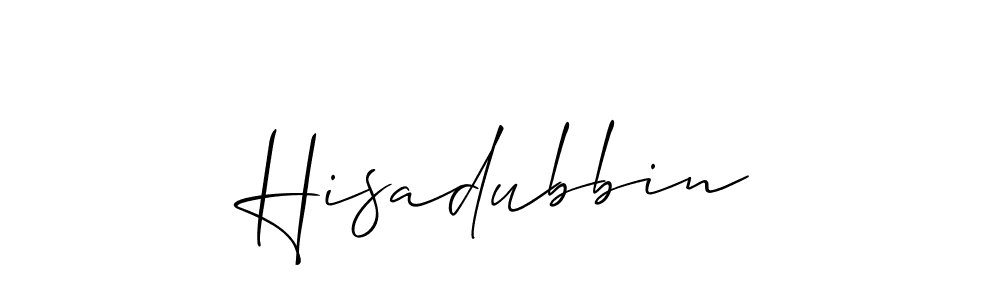Once you've used our free online signature maker to create your best signature Allison_Script style, it's time to enjoy all of the benefits that Hisadubbin name signing documents. Hisadubbin signature style 2 images and pictures png
