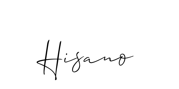 How to make Hisano signature? Allison_Script is a professional autograph style. Create handwritten signature for Hisano name. Hisano signature style 2 images and pictures png