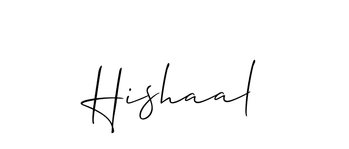 Make a short Hishaal signature style. Manage your documents anywhere anytime using Allison_Script. Create and add eSignatures, submit forms, share and send files easily. Hishaal signature style 2 images and pictures png