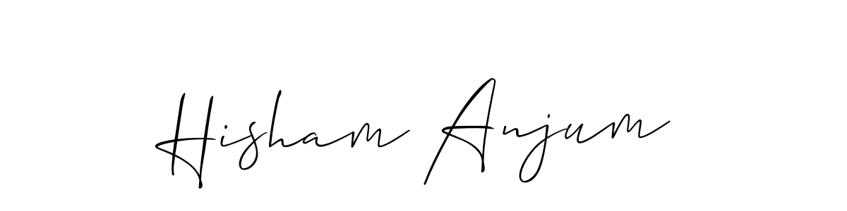 if you are searching for the best signature style for your name Hisham Anjum. so please give up your signature search. here we have designed multiple signature styles  using Allison_Script. Hisham Anjum signature style 2 images and pictures png