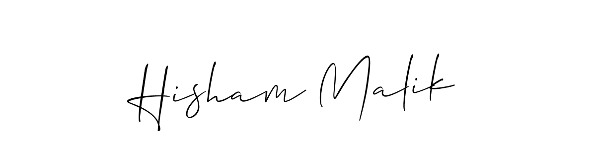 How to make Hisham Malik name signature. Use Allison_Script style for creating short signs online. This is the latest handwritten sign. Hisham Malik signature style 2 images and pictures png