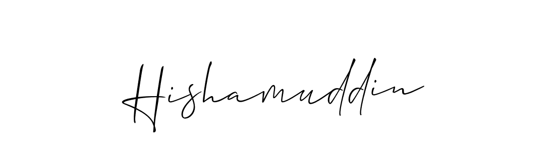 The best way (Allison_Script) to make a short signature is to pick only two or three words in your name. The name Hishamuddin include a total of six letters. For converting this name. Hishamuddin signature style 2 images and pictures png