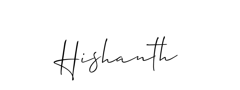 How to make Hishanth signature? Allison_Script is a professional autograph style. Create handwritten signature for Hishanth name. Hishanth signature style 2 images and pictures png