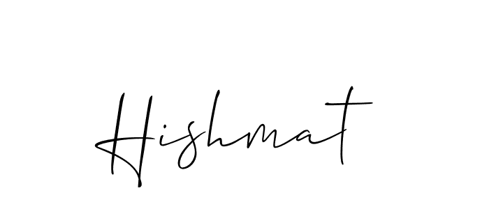 It looks lik you need a new signature style for name Hishmat. Design unique handwritten (Allison_Script) signature with our free signature maker in just a few clicks. Hishmat signature style 2 images and pictures png