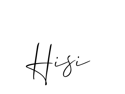 You should practise on your own different ways (Allison_Script) to write your name (Hisi) in signature. don't let someone else do it for you. Hisi signature style 2 images and pictures png