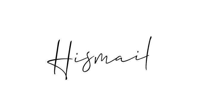 How to make Hismail name signature. Use Allison_Script style for creating short signs online. This is the latest handwritten sign. Hismail signature style 2 images and pictures png