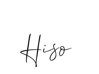 Allison_Script is a professional signature style that is perfect for those who want to add a touch of class to their signature. It is also a great choice for those who want to make their signature more unique. Get Hiso name to fancy signature for free. Hiso signature style 2 images and pictures png
