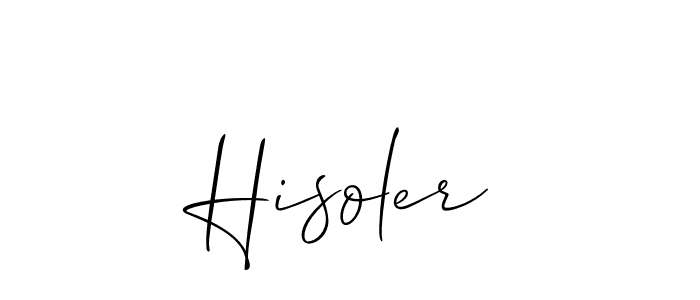 You should practise on your own different ways (Allison_Script) to write your name (Hisoler) in signature. don't let someone else do it for you. Hisoler signature style 2 images and pictures png