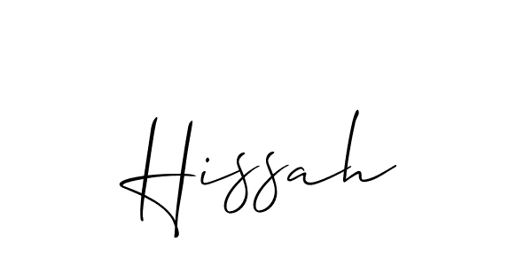 Best and Professional Signature Style for Hissah. Allison_Script Best Signature Style Collection. Hissah signature style 2 images and pictures png